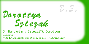 dorottya szlezak business card